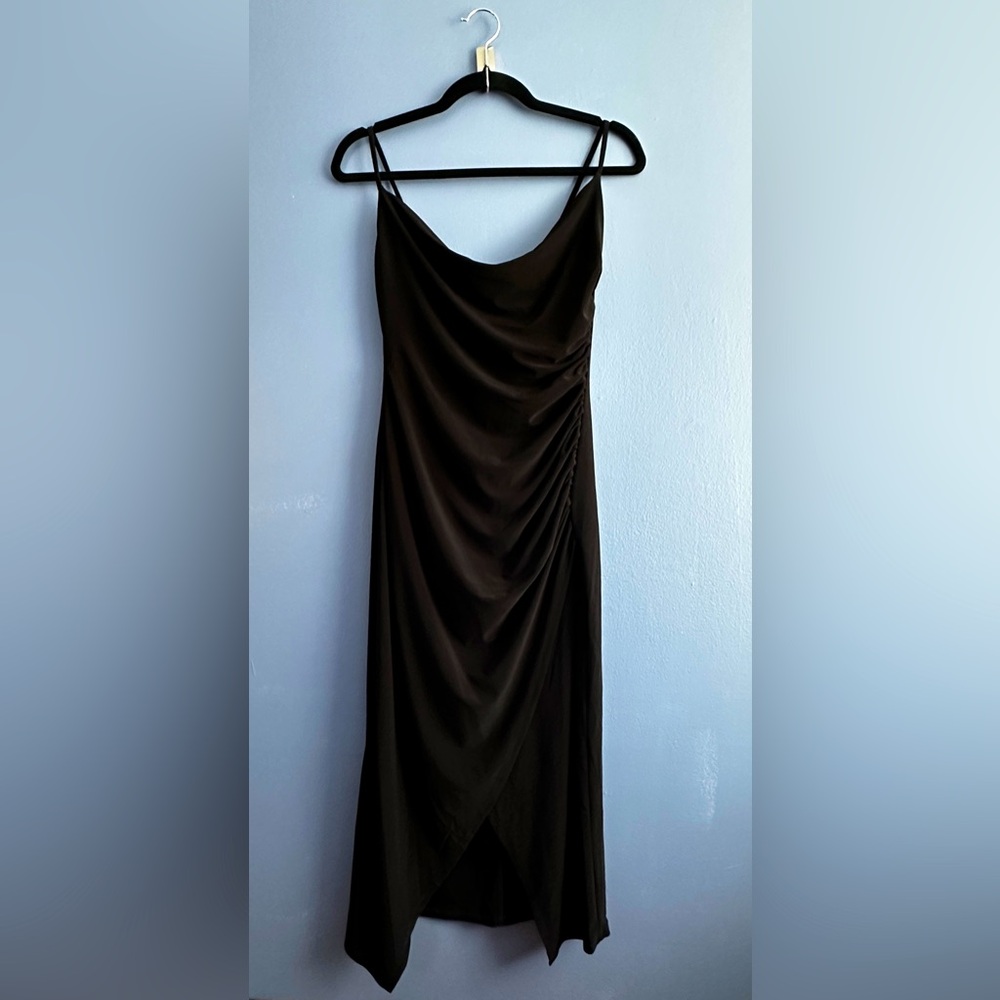 NWT LAUNDRY SHELLI SEGAL BLACK RUCHED SHEATH DRESS‎ SIZE 2